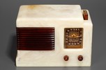 Alabaster with Tortoise Sentinel 195ULTA &rsquo;Push-Button&rsquo; Catalin Radio